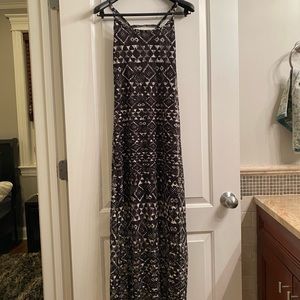 Black and white maxi dress